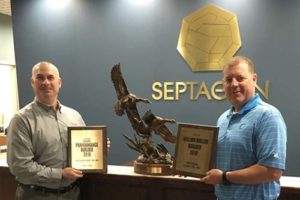 Brad Leonard of Septagon and Daniel Wohletz of Butler Manufacturing