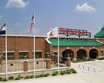 Exterior of a Budweiser industrial building