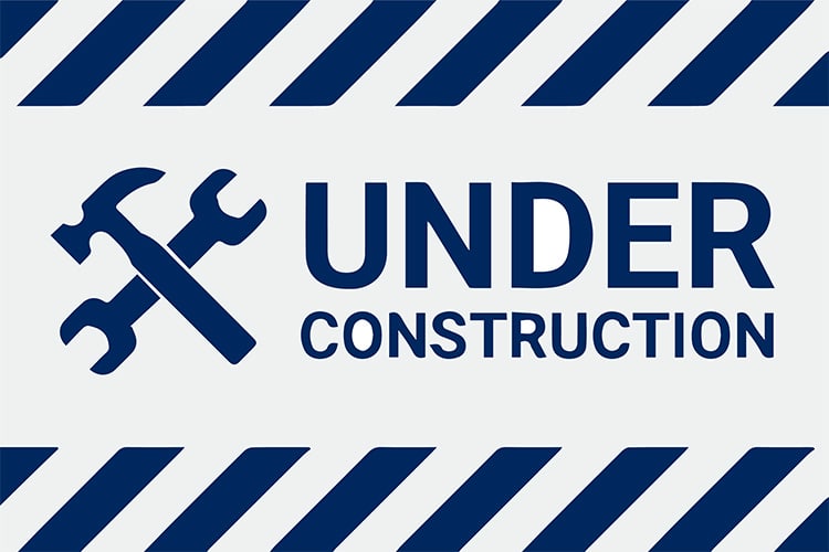 Under Construction Graphic with a Hammer and Wrench