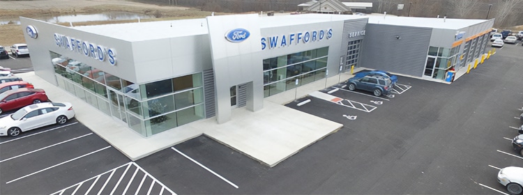 Swafford Ford Dealership exterior aerial view