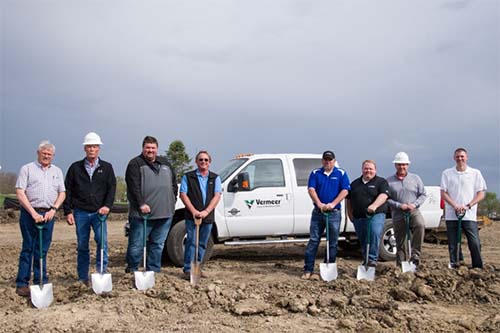 Vermeer groundbreaking team standing together